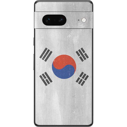 South Korean Flag Distressed Pixel Skins